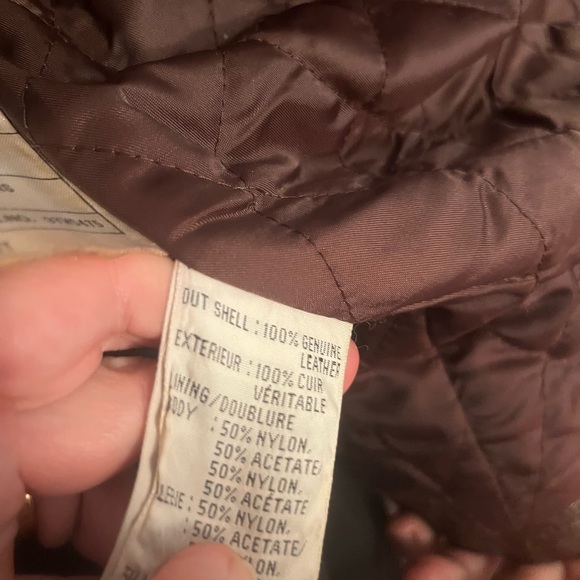 Vintage Genuine leather vintage mens jacket size L - Picture 8 of 12